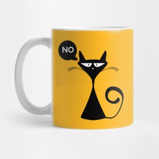 Black Cat Says No Mug